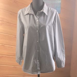 Gray Striped Blouse